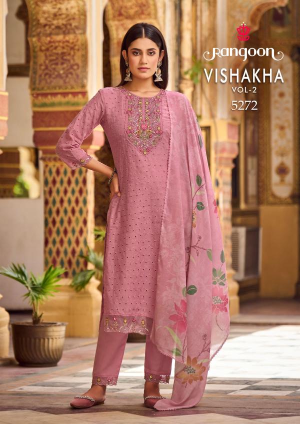 Rangoon Vishakha Vol 2 Embroidery Kurti Bottom With Dupatta